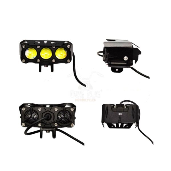 Three 3 Lens  External LED EL32  White Yellow  Rectangle Focus  Spot Light  Anti Fog Projector 2pcs - Image 5