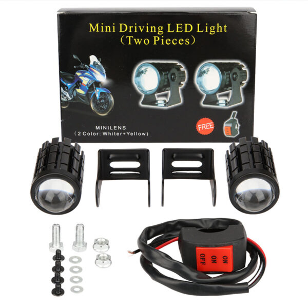 Mini Driving Metel Led Lights With Two Colours - Image 2