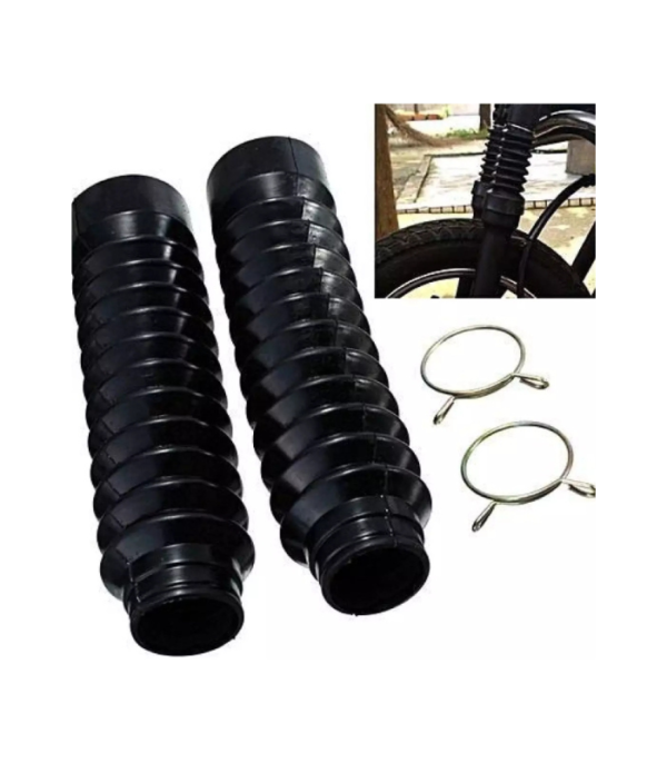 Universal Motorcycle Front Fork Boots Gators Covers Rubber (SHOCKS ABSORBER)