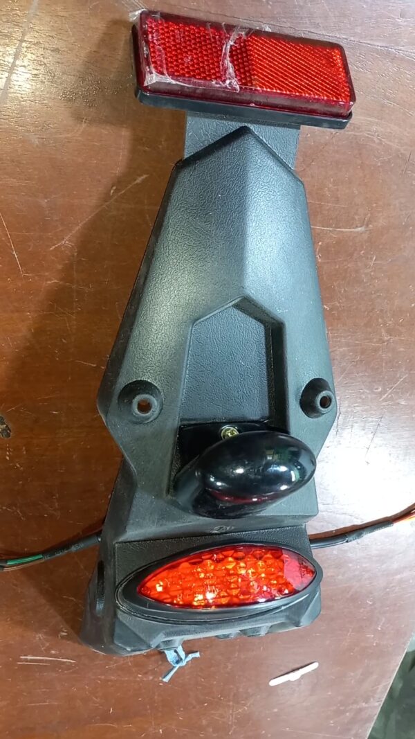 Universal Motorcycle Rear Fender Mudguard with LED Tail Light - Image 2