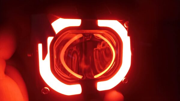 Motorcycle Two Colors Led Light With Red DRL Metal Body 1Pec - Image 3