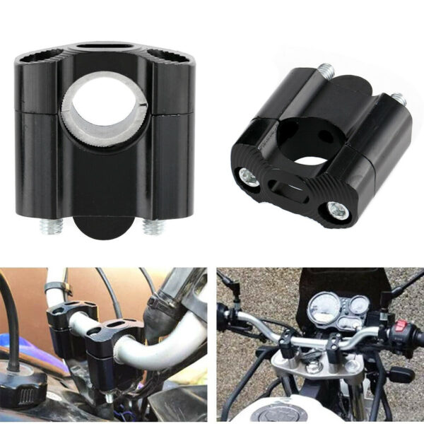 Handle Bar Mount Clamps HandleBar Riser Black For All Bikes - Image 2