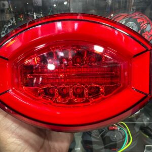 125cc LED Motorcycle Tail Light Red Lens Rear Brake Light for Bikes & Motorcycle
