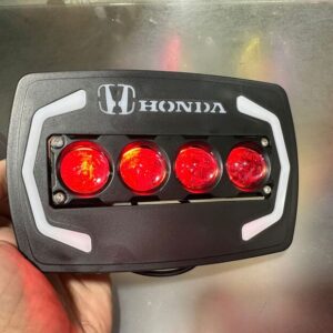 LIU HJG 4-Lens LED Motorcycle Headlight for 70cc and 125cc Bikes – 6000LM RGB DRL, 12V 24W Waterproof Front Light